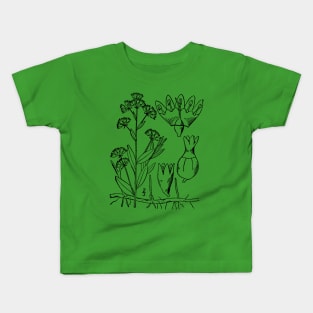 Botanical Scientific Illustration - Comandra Plant Kids T-Shirt